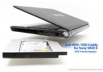 2nd HDD / SSD caddy for Sony VAIO S Series (VPC-S)