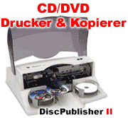 CD + DVD Kopiersysteme mit Robotik und eingebautem Farbdrucker sowie Standalone Kopiertower