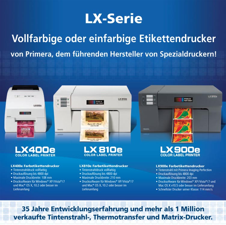 Primera LX Serie Vollfarbige oder einfarbige Etikettendrucker